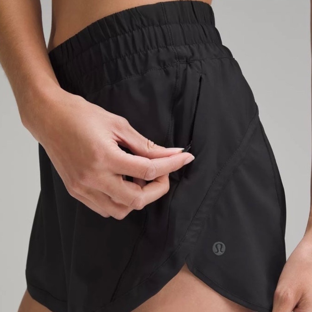 Lululemon Black Track That High-Rise Lined